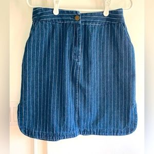 Mo: Vint Women’s Striped Denim Skirt Blue White Size Large